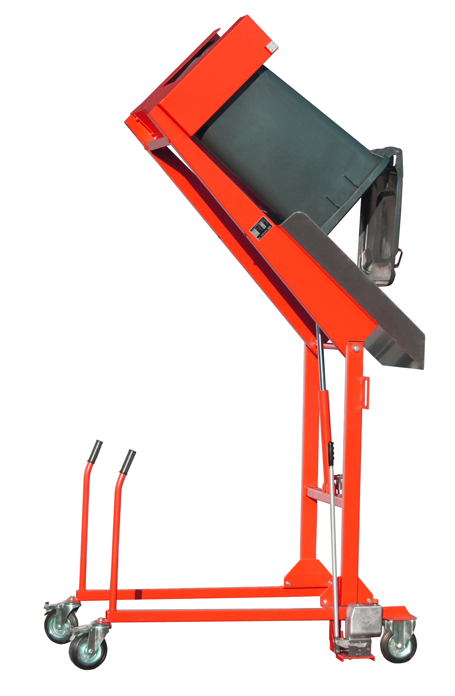 Mülltonnen-Kippstation Typ MKS-H RAL 3000 Feuerrot